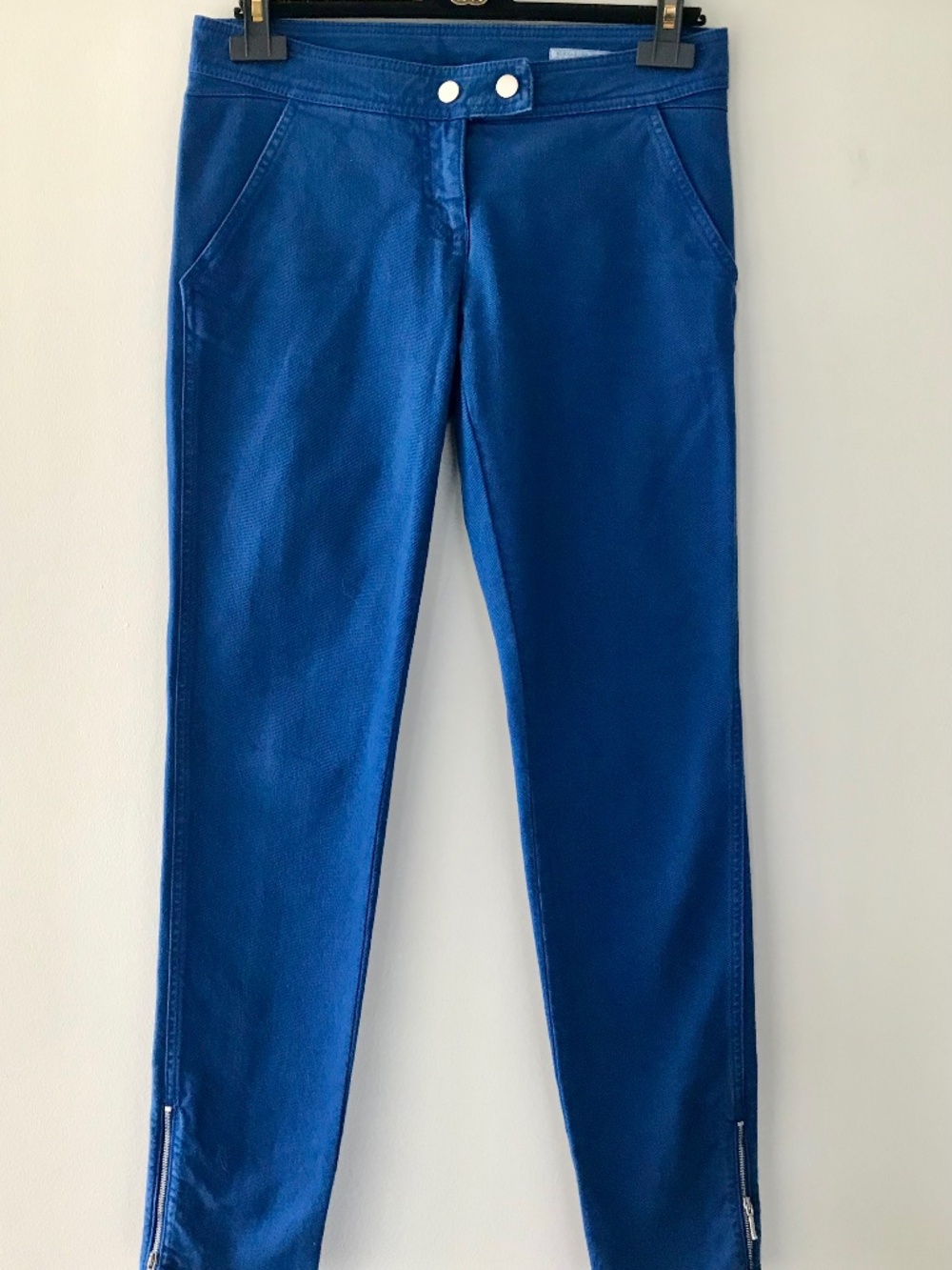 Alexander McQueen Jeans Womens IT 42 Cobalt Blue Skinny Ankle Zip Italy